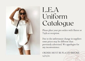 L.E. Academy New Uniform Catalogue and Order Form